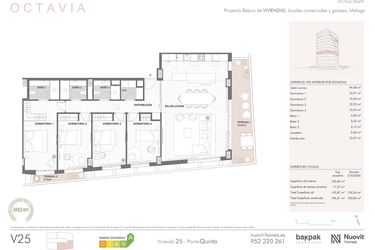 Rzut - Mieszkanie na sprzedaż 4 pokoje o powierzchni 94,54 m² - numer 255C w Octavia