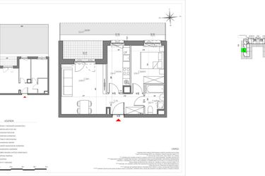 Rzut - Mieszkanie na sprzedaż 2 pokoje o powierzchni 42,03 m² - numer C/006/M w City Vibe