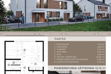 Rzut - Dom na sprzedaż 5 pokoi o powierzchni 102,58 m² - numer A.5.2 w Pustynna 51