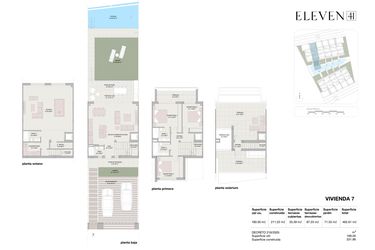 Rzut - Mieszkanie na sprzedaż 3 pokoje o powierzchni 206,19 m² - numer 7 w Eleven 41