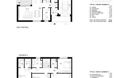 Rzut - Dom na sprzedaż 5 pokoi o powierzchni 182,69 m² - numer 26 [D2sA] w Nowe Planty