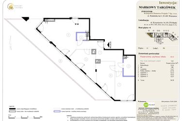 Rzut - Mieszkanie na sprzedaż 4 pokoje o powierzchni 88,48 m² - numer 86 w Markowy Targówek