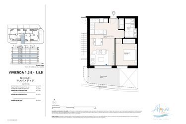 Rzut - Mieszkanie na sprzedaż 1 pokój o powierzchni 62,47 m² - numer 158 w Alonis Living