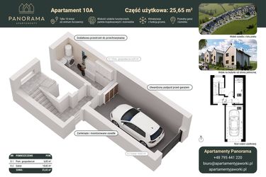 Rzut - Mieszkanie na sprzedaż 3 pokoje o powierzchni 78,67 m² - numer 10A w Apartamenty Panorama