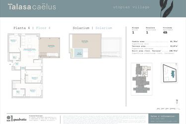Rzut - Mieszkanie na sprzedaż 3 pokoje o powierzchni 81 m² - numer 1.4B w Talasa Caelus -  Denia