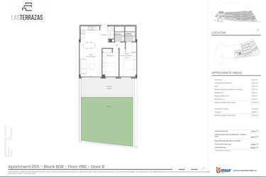 Rzut - Mieszkanie na sprzedaż 2 pokoje o powierzchni 121,7 m² - numer B8.P00 w Las Terrazaz de Macenas