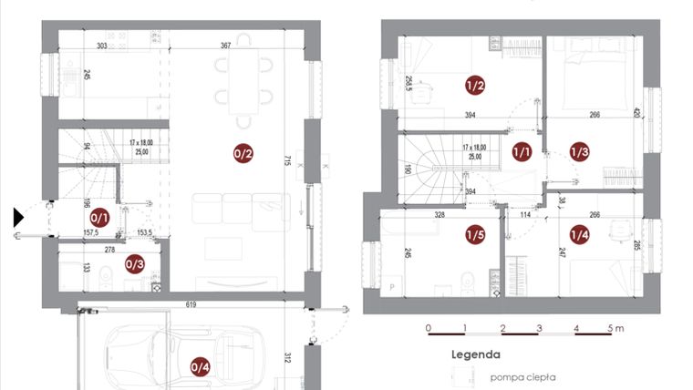 Rzut - Dom na sprzedaż 4 pokoje o powierzchni 102,6 m² - numer 7B w Parkowy Zakątek