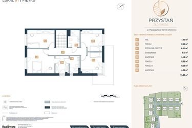 Rzut - Dom na sprzedaż 5 pokoi o powierzchni 157,29 m² - numer G1 w Przystań Złotokłos