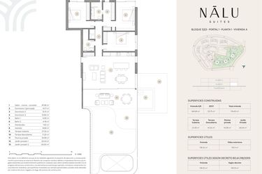 Rzut - Mieszkanie na sprzedaż 3 pokoje o powierzchni 174,34 m² - numer 311A w Nalu Suites