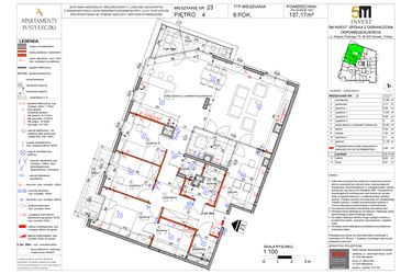 Rzut - Mieszkanie na sprzedaż 6 pokoi o powierzchni 131,71 m² - numer 23 w Apartamenty Pustułeczki