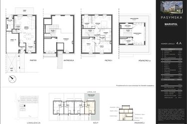 Rzut - Mieszkanie na sprzedaż 4 pokoje o powierzchni 156,8 m² - numer 4A w Wille Pasymska