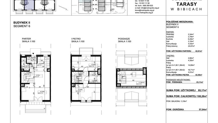 Rzut - Dom na sprzedaż 3 pokoje o powierzchni 85,17 m² - numer 6 w Słoneczne Tarasy - etap III