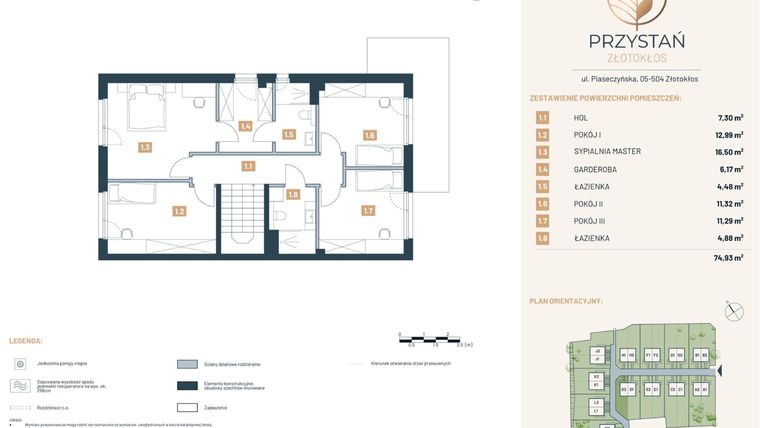 Rzut - Dom na sprzedaż 5 pokoi o powierzchni 157,29 m² - numer G2 w Przystań Złotokłos