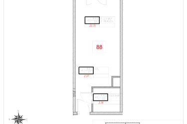 Rzut - Mieszkanie na sprzedaż 1 pokój o powierzchni 28,9 m² - numer A6-3 w Rezydencja Ogród Saski etap I i II