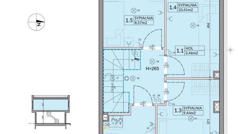Rzut - Dom na sprzedaż 4 pokoje o powierzchni 74,16 m² - numer 32 w Boska Ksawerowska 2 etap 2
