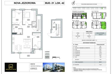 Rzut - Mieszkanie na sprzedaż 4 pokoje o powierzchni 82,26 m² - numer 42 w Nova Jeziorowa