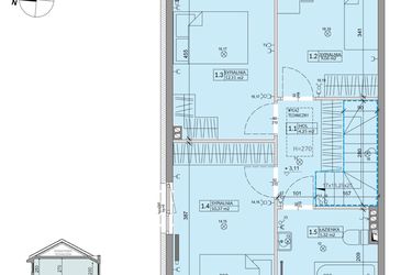Rzut - Dom na sprzedaż 4 pokoje o powierzchni 81,17 m² - numer 22B w Ogrody Przyjaciół 5 etap II