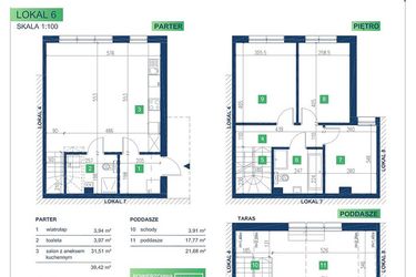 Rzut - Dom na sprzedaż 5 pokoi o powierzchni 105,95 m² - numer 6 w Vista Forest Stabłowice