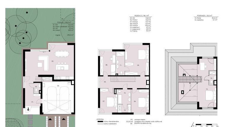 Rzut - Dom na sprzedaż 6 pokoi o powierzchni 231,77 m² - numer C'3 w Wiedeńska Residence