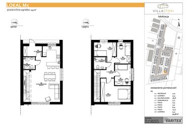 Rzut - Dom na sprzedaż 5 pokoi o powierzchni 92,31 m² - numer M5 w Villa Stoki (domy)