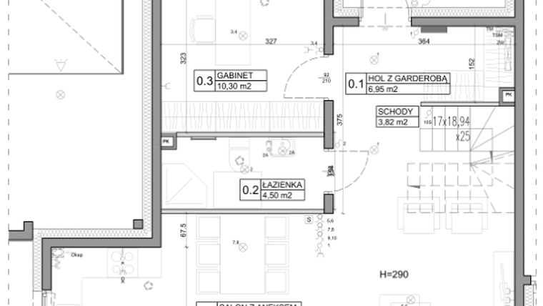 Rzut - Dom na sprzedaż 5 pokoi o powierzchni 121,57 m² - numer 5 w Miasto Ogród 4