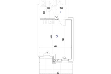 Rzut - Mieszkanie na sprzedaż 1 pokój o powierzchni 31,14 m² - numer 6A.75 w Mierzeja Wiślana etap IV
