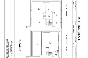 Rzut - Dom na sprzedaż 5 pokoi o powierzchni 134,88 m² - numer F1 w Viva Junacka