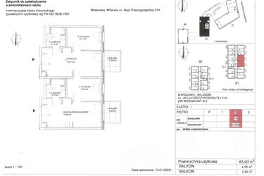 Rzut - Mieszkanie na sprzedaż 4 pokoje o powierzchni 65,93 m² - numer 14 w RZ21
