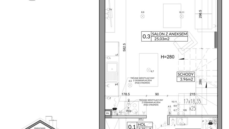 Rzut - Dom na sprzedaż 3 pokoje o powierzchni 72,9 m² - numer 4A w Nova Magdalenka 7