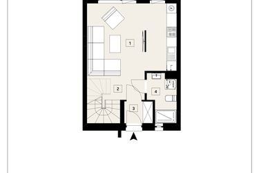 Rzut - Dom na sprzedaż 3 pokoje o powierzchni 66,92 m² - numer B9.B w Ametystowa Park