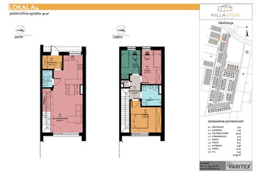 Rzut - Dom na sprzedaż 4 pokoje o powierzchni 71,55 m² - numer A4 w Villa Stoki (domy)