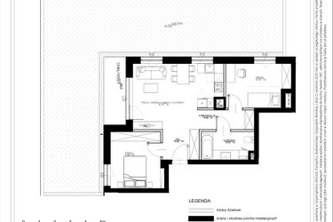 Rzut - Mieszkanie na sprzedaż 3 pokoje o powierzchni 57,63 m² - numer B34 w Osiedle pod Klonami "Klonowa 11"