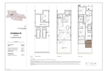 Rzut - Dom na sprzedaż 3 pokoje o powierzchni 120,21 m² - numer 49 w Soleia Living