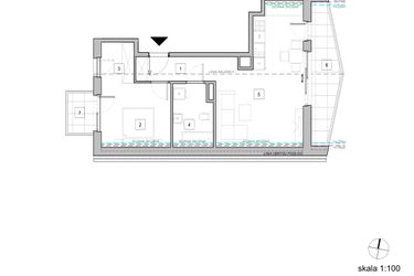 Rzut - Mieszkanie na sprzedaż 2 pokoje o powierzchni 51,75 m² - numer D1_4 w ATAL Zawiślańska