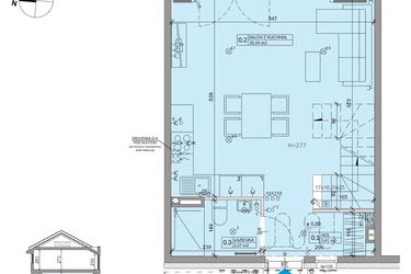 Rzut - Dom na sprzedaż 4 pokoje o powierzchni 80,54 m² - numer 35B w Ogrody Przyjaciół 5 etap III
