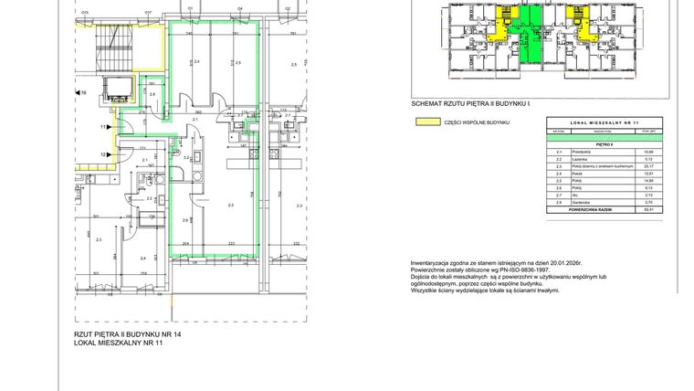 Rzut - Mieszkanie na sprzedaż 4 pokoje o powierzchni 82,41 m² - numer A11 w Lwowska 14