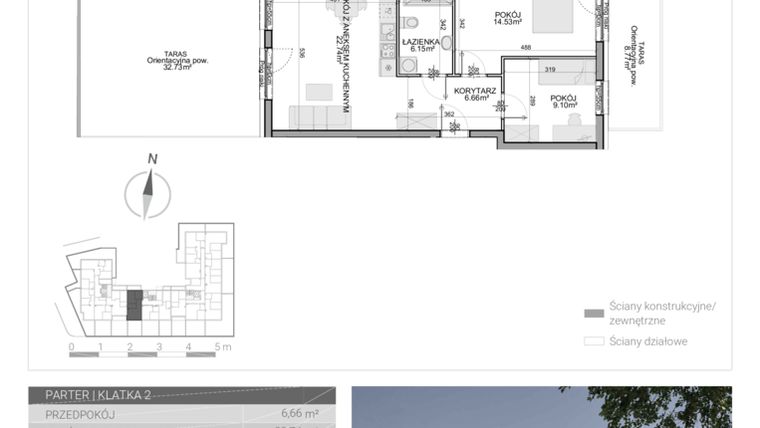 Rzut - Mieszkanie na sprzedaż 3 pokoje o powierzchni 59,18 m² - numer M-29 w Osiedle Radosne