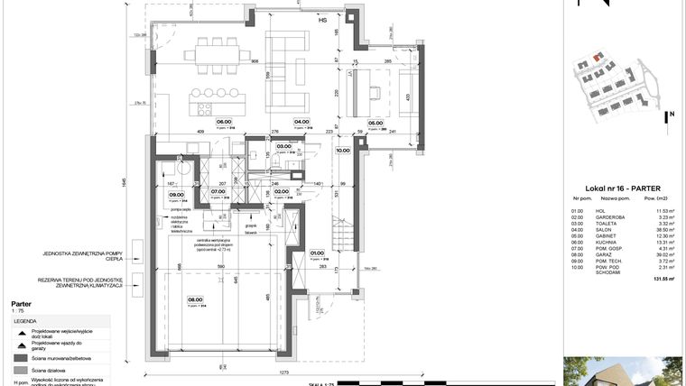 Rzut - Dom na sprzedaż 6 pokoi o powierzchni 257,94 m² - numer C-16 w Neo Natolin II