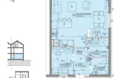 Rzut - Dom na sprzedaż 6 pokoi o powierzchni 149,53 m² - numer 5B w Wille przy Lesie