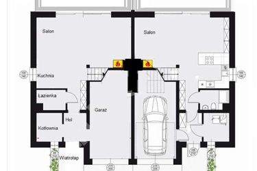 Rzut - Dom na sprzedaż 5 pokoi o powierzchni 136,63 m² - numer 1 w Bliźniaki Góraszka