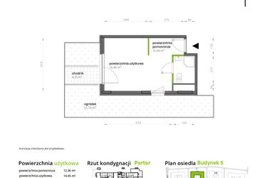 Rzut - Lokal użytkowy na sprzedaż 1 pokój o powierzchni 26,81 m² - numer U2/5 w Aleje Praskie