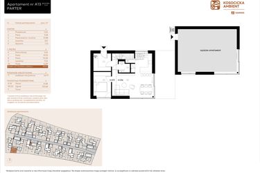 Rzut - Mieszkanie na sprzedaż 5 pokoi o powierzchni 99,97 m² - numer A13 w Kosocicka Ambient