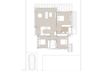 Rzut - Dom na sprzedaż 3 pokoje o powierzchni 108 m² - numer 7 w Wille Olivo w Polop, Ref: RD-97570