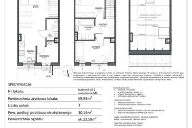 Rzut - Mieszkanie na sprzedaż 3 pokoje o powierzchni 99,07 m² - numer A11/2 w Libre Park