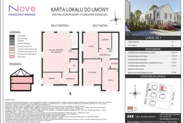Rzut - Dom na sprzedaż 5 pokoi o powierzchni 81,62 m² - numer A2.1 w Nove Piaseczno Grande