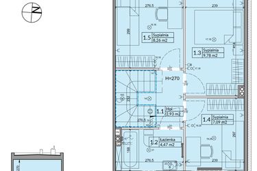 Rzut - Dom na sprzedaż 5 pokoi o powierzchni 72,7 m² - numer 28B w Osiedle Stokrotki etap 4 i 5