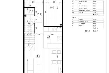 Rzut - Dom na sprzedaż 4 pokoje o powierzchni 99,38 m² - numer 6 w Smart Shape