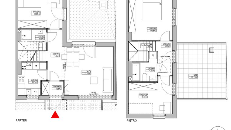 Rzut - Dom na sprzedaż 4 pokoje o powierzchni 82,59 m² - numer RJ5/C2/C14/B w Robyg Jagodno