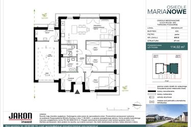 Rzut - Dom na sprzedaż 4 pokoje o powierzchni 114,02 m² - numer 63C/2 w Osiedle Marianowe