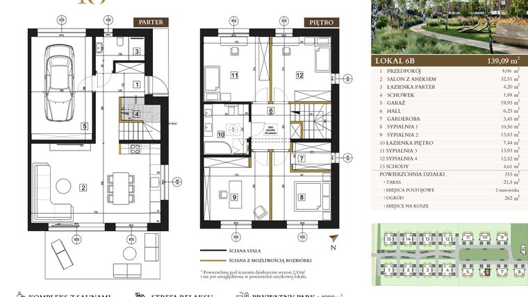 Rzut - Dom na sprzedaż 5 pokoi o powierzchni 139,09 m² - numer 6B-v2 w Lawinowa 18
